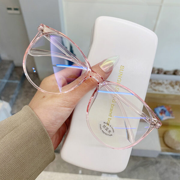 Transparent Computer Glasses Frame Women Men Anti Blue Light Round Eyewear Blocking Glasses Optical Spectacle Eyeglass 5