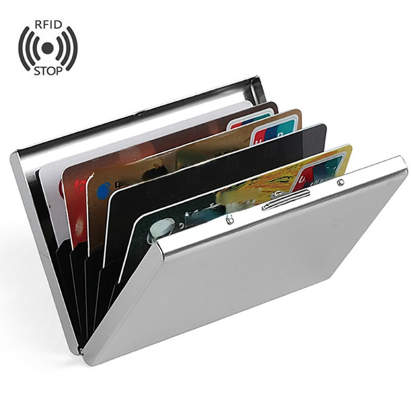 Fashion Aluminum Antimagnetic Card Holder Women Men Metal Credit Card Business Card Holders Organizer Purse Wallet 1