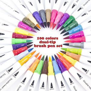 12/24/36/48 PCS Colored Art Sketching Markers Drawing Set Double-head Watercolor paint brush pen Diary supplies Stationery 2