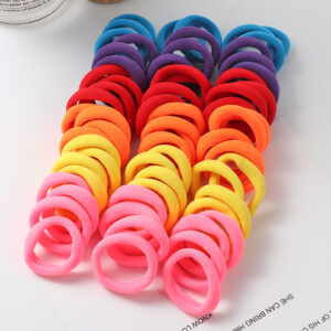 50pcs Girls Solid Color Big Rubber Band Ponytail Holder Gum Headwear Elastic Hair Bands Korean Girl Hair Accessories Ornaments 11