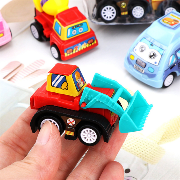 6pcs Car Model Toy Pull Back Car Toys Mobile Vehicle Fire Truck Taxi Model Kid Mini Cars Boy Toys Gift Diecasts Toy for Children 5