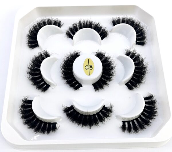 New 5Pairs 25mm 3D Mink Lashes Bulk Faux with Custom Box Wispy Natural Mink Lashes Pack Short Wholesales Natural False Eyelashes 37