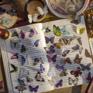 40 Pcs Elegant Butterfly Stickers PET Transparent Decorative Decals For Phone Laptop Waterbottle Planner Diary Journal Scrapbook 2