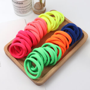 50pcs Girls Solid Color Big Rubber Band Ponytail Holder Gum Headwear Elastic Hair Bands Korean Girl Hair Accessories Ornaments 27