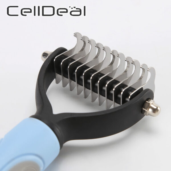 Hair Removal Comb for Dogs Cat Detangler Fur Trimming Dematting Deshedding Brush Grooming Tool For matted Long Hair Curly Pet 4