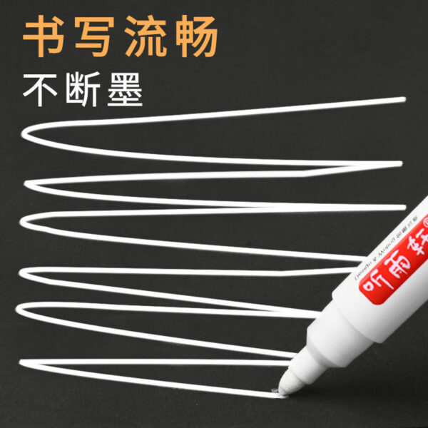 3/5pcs Metal Permanent Marker Pens 6mm White Paint Pen For Leather Fabric Metallic Markers Craftwork Oily Art Supplies 4