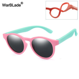 WarBlade Round Polarized Kids Sunglasses Silicone Flexible Safety Children Sun Glasses Fashion Boys Girls Shades Eyewear UV400 2