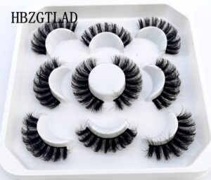 New 5Pairs 25mm 3D Mink Lashes Bulk Faux with Custom Box Wispy Natural Mink Lashes Pack Short Wholesales Natural False Eyelashes 20