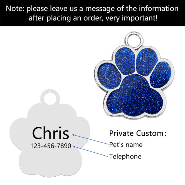 Personalized Engraving Pet Cat Name Tags Customized Dog ID Tag Collar Accessories Nameplate Anti-lost Pendant Metal Keyring 5