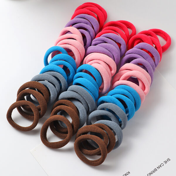 50pcs Girls Solid Color Big Rubber Band Ponytail Holder Gum Headwear Elastic Hair Bands Korean Girl Hair Accessories Ornaments 22