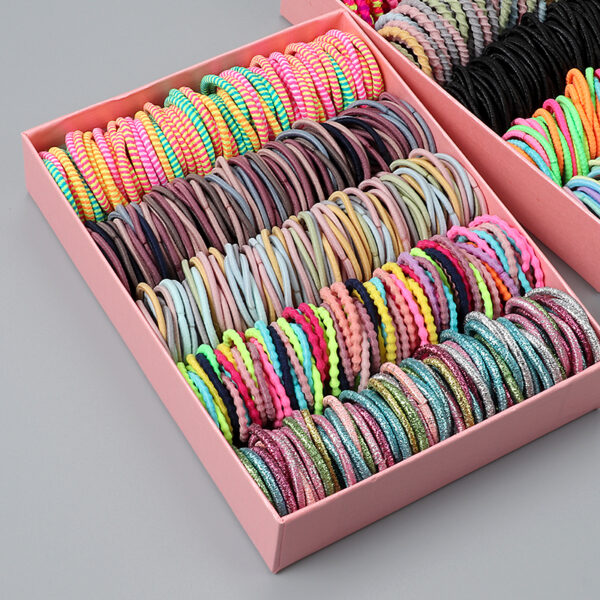 New 100pcs/lot Hair bands Girl Candy Color Elastic Rubber Band Hair band Child Baby Headband Scrunchie Hair Accessories for hair 5