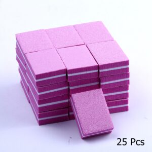 10/25/50pcs lot Double-sided Mini Nail File Blocks Colorful Sponge Nail Polish Sanding Buffer Strips Polishing Manicure Tools 17