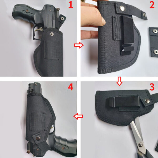 Universal Tactical Gun Holster Concealed Carry Holsters Belt Metal Clip IWB OWB Holster Airsoft Gun Bag for All Size Handguns 4