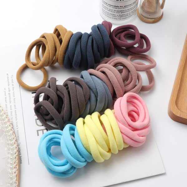 50pcs Girls Solid Color Big Rubber Band Ponytail Holder Gum Headwear Elastic Hair Bands Korean Girl Hair Accessories Ornaments 2