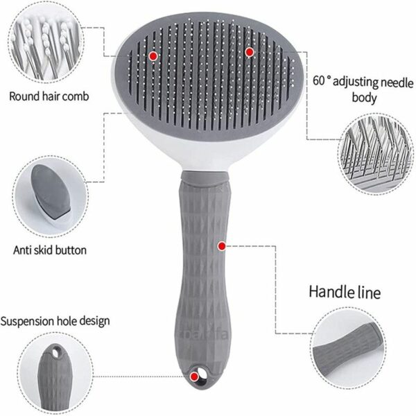 Pet Dog Hair Brush Cat Comb Grooming And Care Cat Brush Stainless Steel Comb For Long Hair Dogs Cleaning Pets Dogs Accessories 3