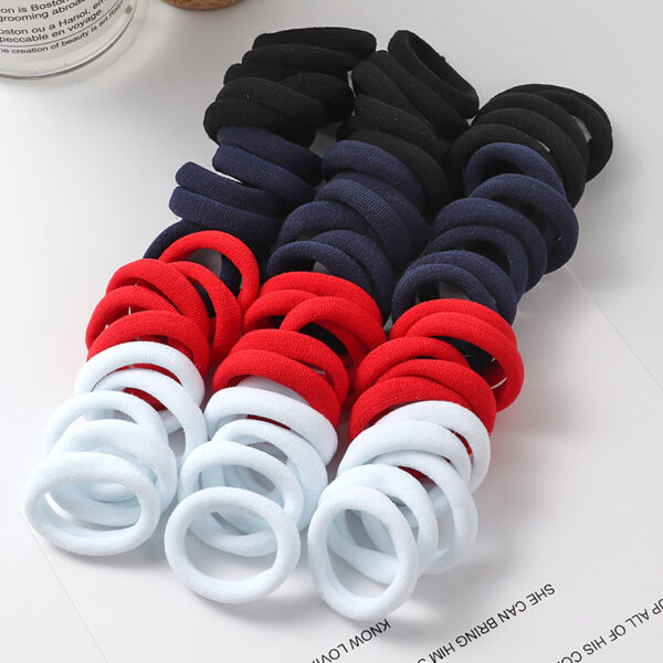 50pcs Girls Solid Color Big Rubber Band Ponytail Holder Gum Headwear Elastic Hair Bands Korean Girl Hair Accessories Ornaments 24