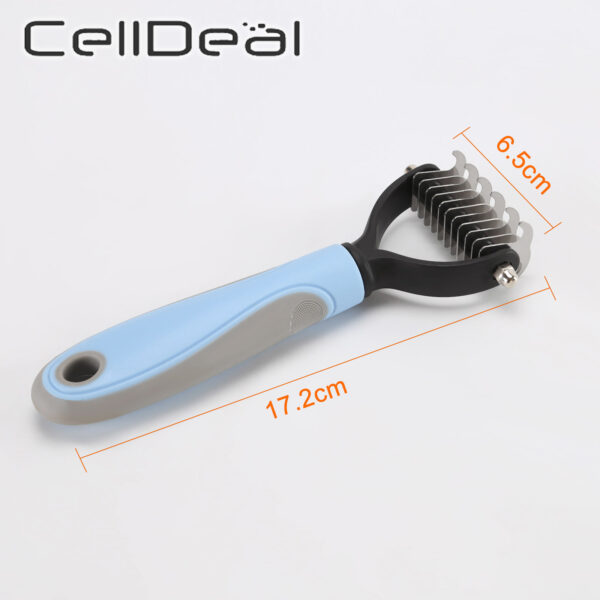 Hair Removal Comb for Dogs Cat Detangler Fur Trimming Dematting Deshedding Brush Grooming Tool For matted Long Hair Curly Pet 6