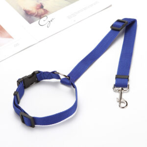 Solid Two-in-one Pet Car Seat Belt  Lead Leash BackSeat Safety Belt Adjustable Harness for Kitten Dogs Collar Pet Accessories 10