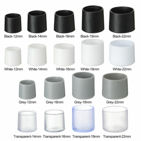 10Pcs Chair Leg Caps Rubber Feet Protector Pads Plastic Pipe Cover Furniture Table Covers Hole Plugs Dust Cover Daily Supplies 6