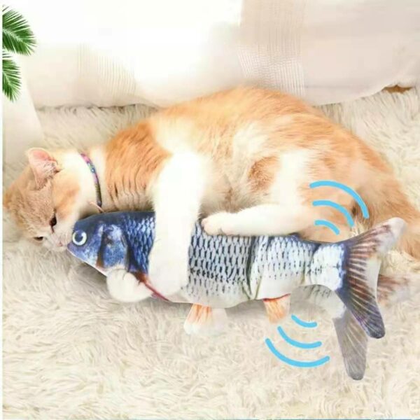 Cat USB Charger Toy Fish Interactive Electric floppy Fish Cat toy Realistic Pet Cats Chew Bite Toys Pet Supplies Cats dog toy 2