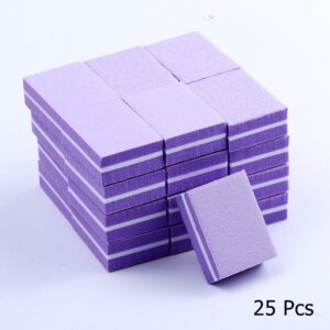 10/25/50pcs lot Double-sided Mini Nail File Blocks Colorful Sponge Nail Polish Sanding Buffer Strips Polishing Manicure Tools 13