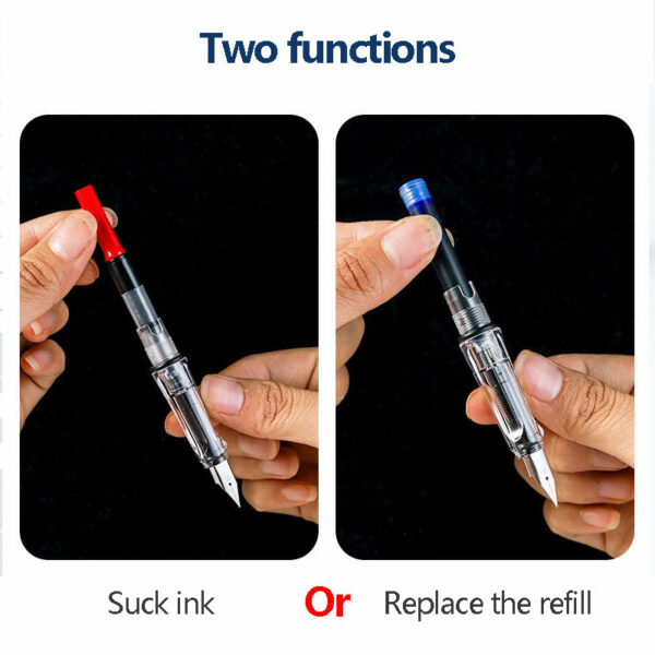 Student Kawaii Fountain Pen Replacable Ink Set Black/Blue/Red ink EF 0.38 mm School Pens Office Supplies Stationery for Writing 5