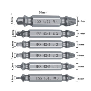 Damaged Screw Extractor Drill Bit Set 3/4/5/6Pcs Stripped Broken Screw Bolt Extractor Remover Easily Take Out Demolition Tools 2