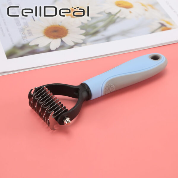 Hair Removal Comb for Dogs Cat Detangler Fur Trimming Dematting Deshedding Brush Grooming Tool For matted Long Hair Curly Pet 5