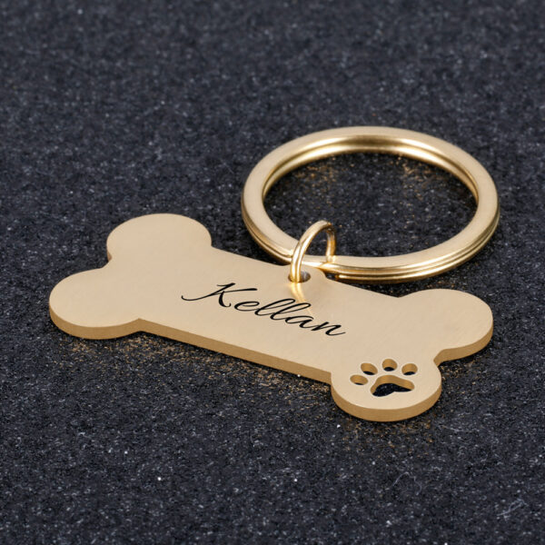 Personalized Collar Pet ID Tag Engraved Pet ID Name for Cat Puppy Dog Tag Pendant Keyring Bone Tag Pet Accessories Dropshipping 4