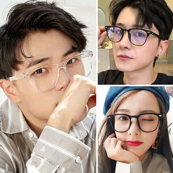 Transparent Computer Glasses Frame Women Men Anti Blue Light Round Eyewear Blocking Glasses Optical Spectacle Eyeglass 2