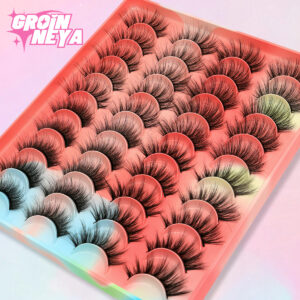 GROINNEYA Eyelashes 3D Mink Lashes Fluffy Soft Wispy Natural Cross Eyelash Extension Reusable Lashes Mink False Eyelashes Makeup 1