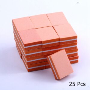 10/25/50pcs lot Double-sided Mini Nail File Blocks Colorful Sponge Nail Polish Sanding Buffer Strips Polishing Manicure Tools 12