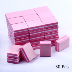 10/25/50pcs lot Double-sided Mini Nail File Blocks Colorful Sponge Nail Polish Sanding Buffer Strips Polishing Manicure Tools 9