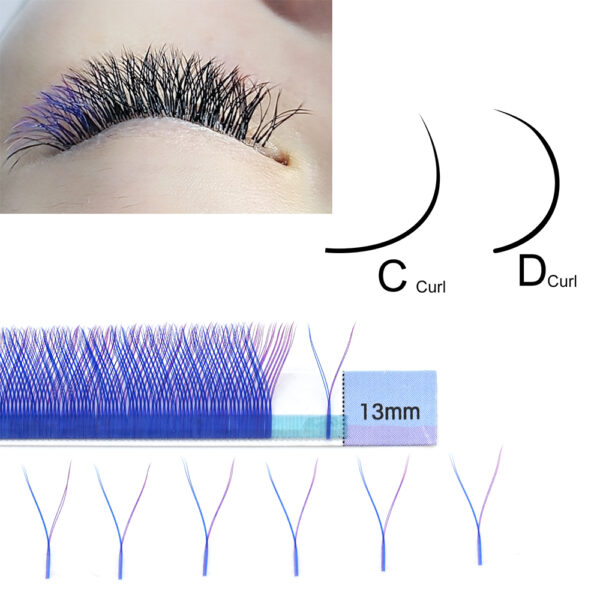 NAGARAKU YY shape hand woven premium mink soft light natural eyelashes extension makeup mesh net cross false eyelash individual 2