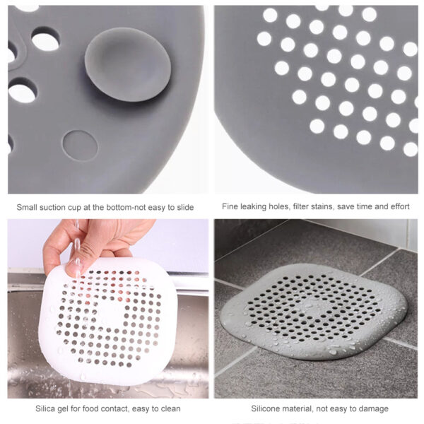 Hair Filter Sink Anti-blocking Strainer Bathtub Shower Floor Drain Stopper Silicone Kitchen Deodorant Plug Bathroom Accessories 6