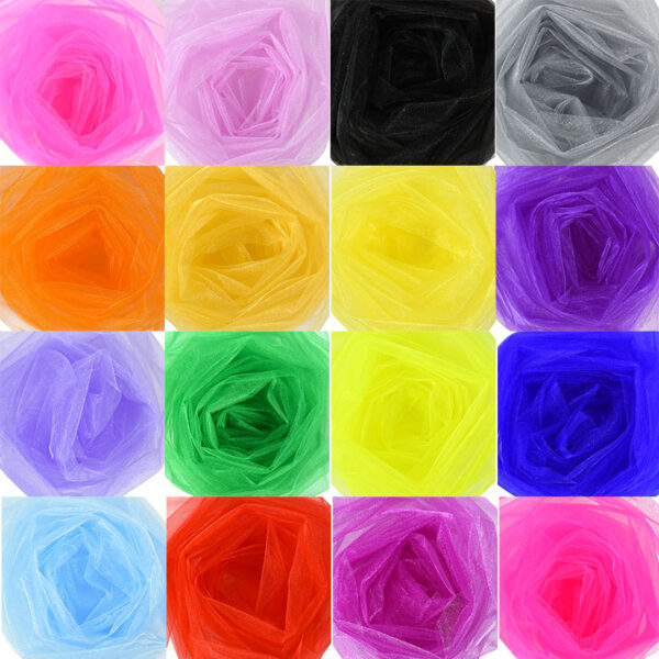 5/10m Wedding Decoration Tulle Roll Crystal Organza Sheer Fabric For Birthday Party Backdrop Wedding Chair Sashes Decor Yarn 6