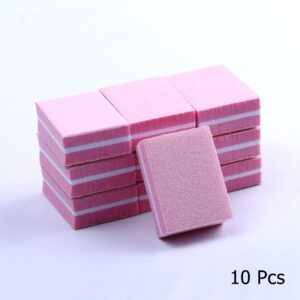 10/25/50pcs lot Double-sided Mini Nail File Blocks Colorful Sponge Nail Polish Sanding Buffer Strips Polishing Manicure Tools 34