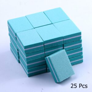 10/25/50pcs lot Double-sided Mini Nail File Blocks Colorful Sponge Nail Polish Sanding Buffer Strips Polishing Manicure Tools 23