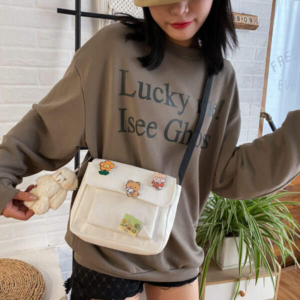 Cute Canvas Small Bag Female 2020 New Japanese Harajuku Diagonal Bag Wild Student Girl Shoulder Bag Bags for Women 4