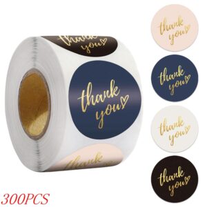 50-500pcs 1inch Blue Thank You Stickers For Envelope Sealing Labels Stationery Supplies Handmade Wedding Gift Decoration Sticker 9