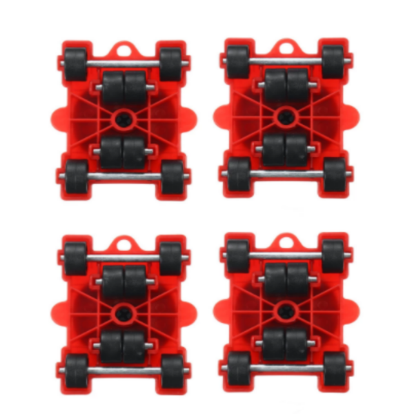 5 Pcs Furniture Moving Transport Roller Set Removal Lifting Moving Tool Set Wheel Bar Mover moving Heavy Stuffs Device Hand Tool 4