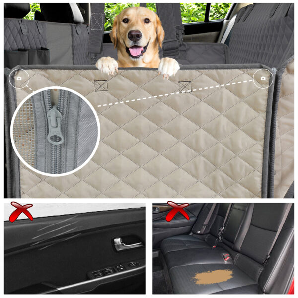 PETRAVEL Dog Car Seat Cover Waterproof Pet Travel Dog Carrier Hammock Car Rear Back Seat Protector Mat Safety Carrier For Dogs 5