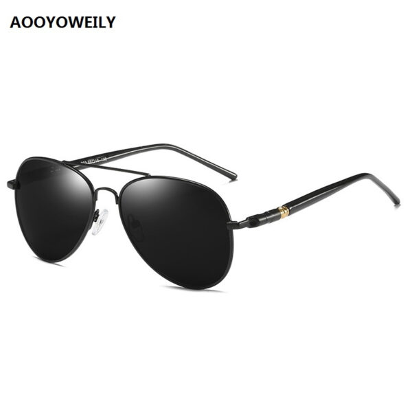 Luxury Men's Polarized Sunglasses Driving Sun Glasses For Men Women Brand Designer Male Vintage Black Pilot Sunglasses UV400 2