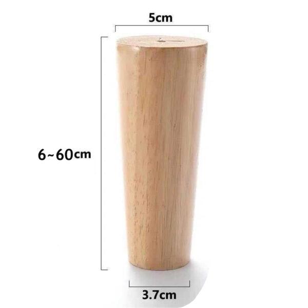 4Pcs Height10-30cm Solid Wood Furniture Legs, Inclined Cone Sofa Bed Cabinet Table and Chair Replacement Feet Sloping Foot 6