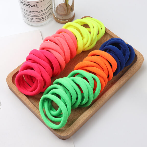 50pcs Girls Solid Color Big Rubber Band Ponytail Holder Gum Headwear Elastic Hair Bands Korean Girl Hair Accessories Ornaments 6