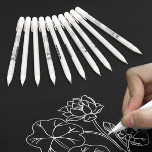 12PCS/lot 0.7mm Paint Marker Permanent Marker Graffiti Metalic Marker Pens Gold Silver White Pen Writting Drawing Art Supplies