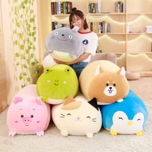 30CM Soft Animal Cartoon Pillow Cushion Cute Fat Dog Cat Totoro Penguin Pig Frog Plush Toy Stuffed Lovely kids Birthyday Gift 1