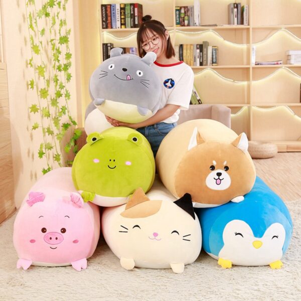 30CM Soft Animal Cartoon Pillow Cushion Cute Fat Dog Cat Totoro Penguin Pig Frog Plush Toy Stuffed Lovely kids Birthyday Gift 1