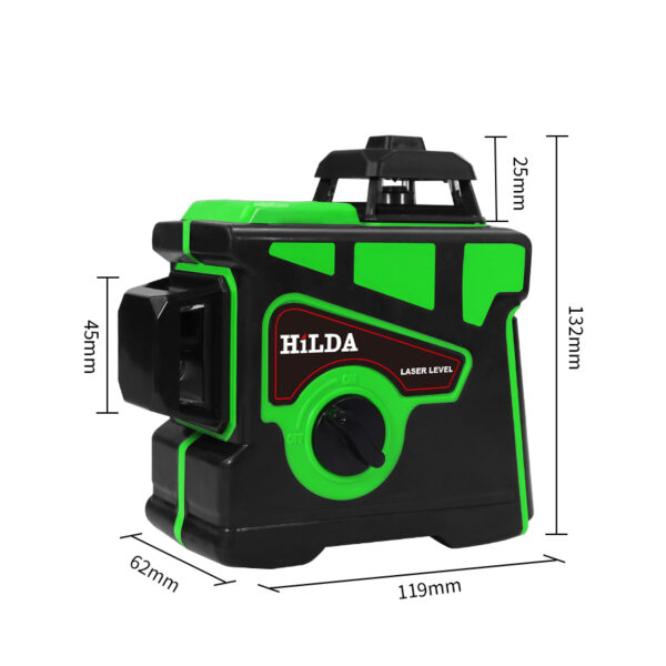 Laser Level 12 Lines 3D Self-Leveling 360 Horizontal And Vertical Cross Super Powerful Green Laser Beam Line 3