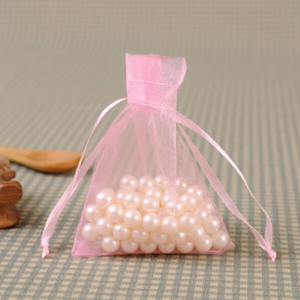 50Pcs Organza Bag Jewelry Packaging Gift Candy Wedding Party Goodie Packing Favors Pouches Drawable Bags Present Sweets Pouches 4